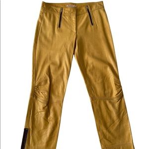VINTAGE Gold leather pants